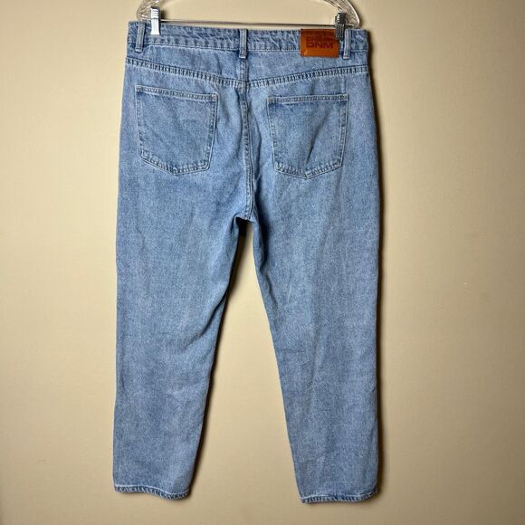 Princess Polly Jeans Womens 12 Blue Contrasting High Rise Straight Colorblock - Picture 2 of 6